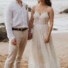 Boho Brautkleid Nebelhauch