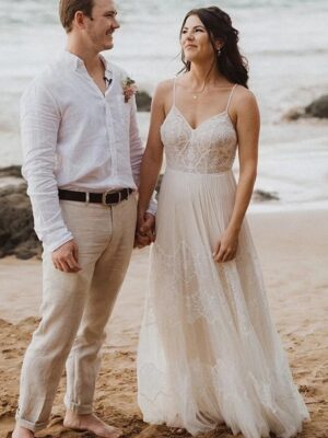 Boho Brautkleid Nebelhauch