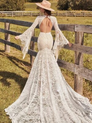 Boho Brautkleid Tautropfen