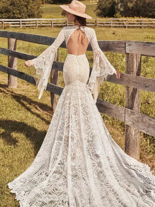 Boho Brautkleid Tautropfen
