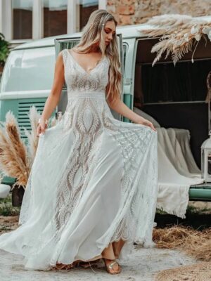 Boho Brautkleid Flüstern der Felder