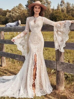 Boho Brautkleid Tautropfen