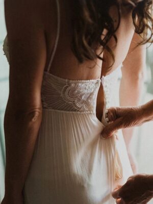 Boho Brautkleid Nebelhauch