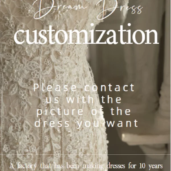 DREAM Customized Elegant Long V Neck Sleeveless Boho Mermaid Wedding Dress 2025 Lace Open Back Sweep Train Bridal Gown – Bild 6