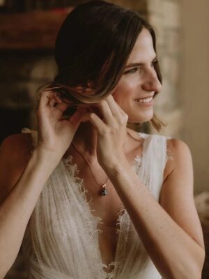 Boho Brautkleid Schwebender Moment