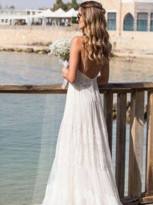 Boho Brautkleid Nebelhauch