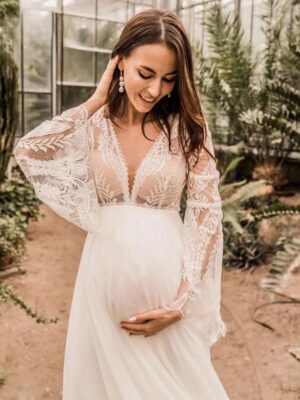 Boho Brautkleid Wellenherz