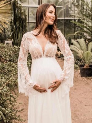Boho Brautkleid Wellenherz
