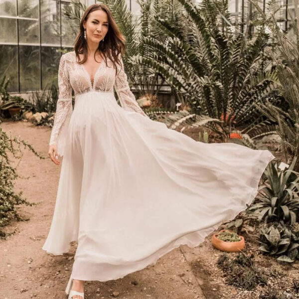 Boho Brautkleid Wellenherz
