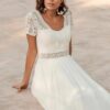 Boho Brautkleid Lichtsilber