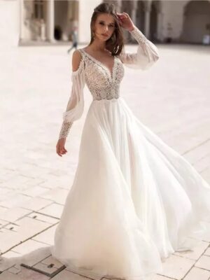 Boho Brautkleid Rosennebel