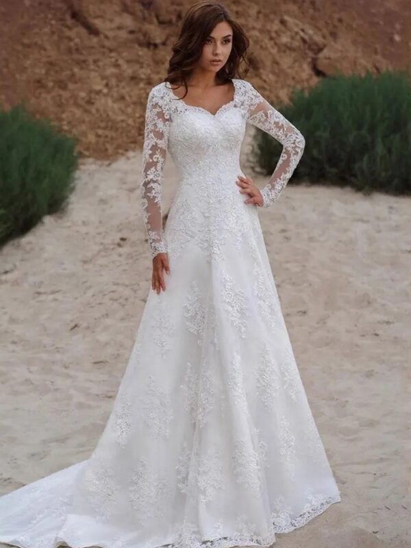 Boho Brautkleid Silberwind