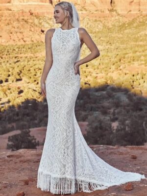 Boho Brautkleid Silberschweigen