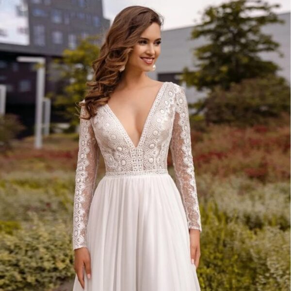 Boho Brautkleid Sanfter Blick
