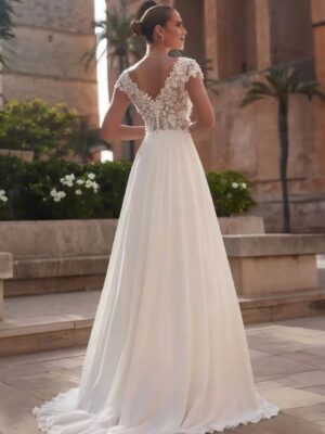 Boho Brautkleid Rosenlicht