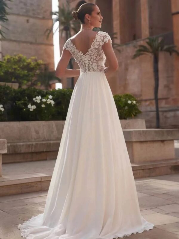 Boho Brautkleid Rosenlicht
