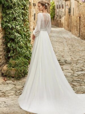 Boho Brautkleid Blütenflug