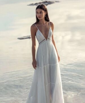 Boho Brautkleid Lichtstreif