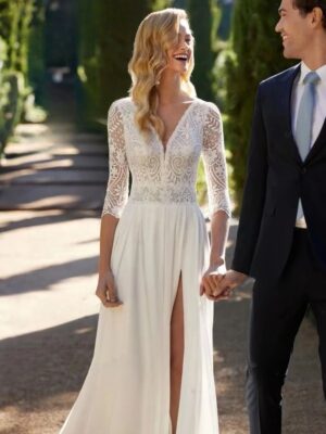 Boho Brautkleid Blütenflüstern