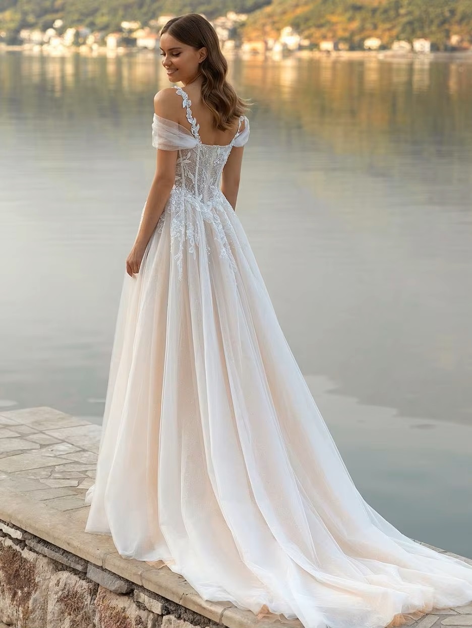 SoDigne Beach Wedding Dress Sweetheart Lace Appliques Off Shoulder Corset Princess Bridal Dress Wedding Gown Customized 2 SoDigne Beach Wedding Dress Sweetheart Lace Appliques Off Shoulder Corset Princess Bridal Dress Wedding Gown Customized – Bild 2