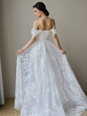 SoDigne A-line Appliques Tulle Wedding Dresses Off Shoulder Sleeveless Bride Dress Wedding Gown vestidos de novia Customized 4 S36102ff055024db8a289aaf76a73f808N Cropped