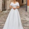 Simple Off Shoulder Wedding Dresses Plus Size Satin Bride Gowns Pleat Back Zipper Floor Length A-Line Vestidos De Novia 2025 4 S38b031a9c260421997bbf0497a4bc6594 Cropped