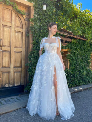 SoDigne A-line Tulle Wedding Dresses Sweetheart Sleeveless Butterfly Bridal Dress Long Wedding Gown Robe De Mairee ﻿Customized