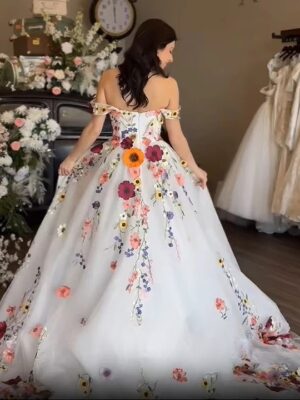 SoDigne A-line Flowers Embroidery Tulle Wedding Dress Sweetheart Off Shoulder Long Beach Bride Gown vestidos de novia Customized 3 S54329f749ca549e1842b2e0d2a6a3a847 Cropped