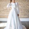 SoDigne Satin A-line Wedding Dresses Full Sleeves O-neck Bridal Dress Elegant Long Bridal Gown vestidos de novia Customized 4 S78bfb8ce910647afaa076a1331419a90y Cropped