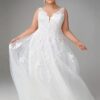 Pastrol Wedding Dresses Plus Size V Neck Sleeveless Tulle Bride Gowns for Woman Appliques Sweep Trian A-Line Robe De Mariee 2025 6 S8d9ac2d0e5474623878f640e8087ff61u Cropped
