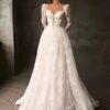 SoDigne A-line Lace Wedding Dresses Sweetheart Full Sleeves Bridal Dress Beach Long Wedding Gown Robe De Mairee Customized 6 S99ddf9f791f4454688490ee5b89b2a3di Cropped