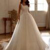 SoDigne A-line Tulle Wedding Dresses Square Collar Sleeveless Appliques Bridal Dress Bride Gown Robe De Mairee Customized  4 Sa8458c3abc74452181a7058632341073n Cropped