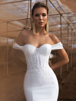 Elegant Mermaid Sweetheart Wedding Dress Women Lace Applique Off The Shoulder Crepe Bridal Gown Vestidos De Novia Customized 7 Hd4bdbc9e3ce04bbebd5984a4678f1a13k Cropped
