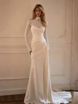 LORIE Mermaid Sweetheart Wedding Dress Strapless Bride Gown Detachable Train Bride Dress Corset Bridal Dress vestidos de novia