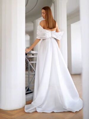SoDigne A-line Off Shoulder Wedding Dresses V-neck Sleeveless Satin Bridal Dress Long Elegant Bridal Gown 2025 Customized 5 S14f6cfbc5c6f4c0c87d4ef04c1c8ea36w Cropped