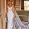 SoDigne Mermaid Lace Appliques Wedding Dresses V-neck Sleeveless Satin Bridal Dress Long Wedding Gown Robe De Mairee Customized 3 S18a9a6b37ba14f7fb4920fac4414fdd2M Cropped