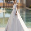 SoDigne Modern Satin Wedding Dresses A-Line Sleeveless Vestido De Noiva Women Bridal Dress Princess Wedding Gowns Customized 6 S226b844399e146609031b6247b4c85a0V Cropped