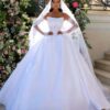 SoDigne A-line Satin/Lace Wedding Dresses Strapless Detachable Sleeves Bridal Dress Elegant 2025 Wedding Gown Custom Made  9 S443faa603ff041a887db42ee5f0e566a5 Cropped