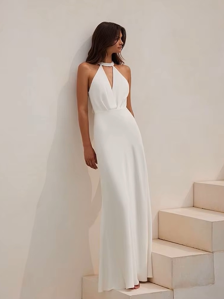 SoDigne Simple Beach Wedding Gown 2024 vestidos de fiesta Halter Sleeveless Bride Dress Long Wedding Party Dress Customized 2 SoDigne Simple Beach Wedding Gown 2024 vestidos de fiesta Halter Sleeveless Bride Dress Long Wedding Party Dress Customized – Bild 2