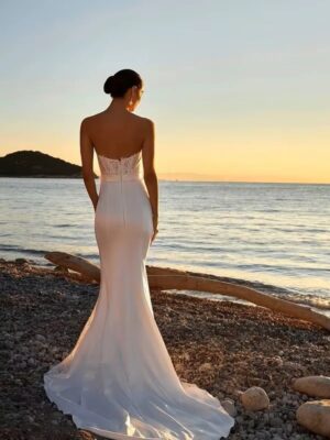 SoDigne Mermaid Satin/Lace Wedding Dress Sweetheart Sleeveless Bride Dresses Split Long Bridal Gowns Robe De Mairee Customized 3 S78ad8350e9614d7982a02fd445056c2bG Cropped