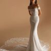 SoDigne Mermaid Off Shoulder Wedding Dresses Full Sleeves Lace Appliques Bridal Dress Soft Satin Bride Gown vestidos de novia  5 S7fb6272908ff489b9da9580bdafe4fceF Cropped