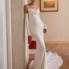 BIGDAY Modern Mermaid Wedding Dress Women Spaghetti Straps Open Back Pleat Boat-Neck Bridal Gown Vestido De Noiva Customized 4 S93abb2eba9e64e358aca6fae0424f287B Cropped