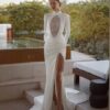 SoDigne Mermaid Wedding Dresses High Neck Full Sleeves Satin/Lace Bridal Dress Long Wedding Gown Robe De Mairee Customized 4 Sa1b03dfc49df4e828dde57b2171f7548I Cropped Cropped