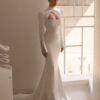 SoDigne Mermaid Simple Wedding Dresses Full Sleeves Satin/Lace Bridal Dress Long Beach Wedding Gown Robe De Mairee Customized 8 Sa88b65515e4b47bb802f7412280d5416j Cropped