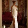 Modern Mermaid Wedding Dress Women 2025 Halter Pleat Side Split Open Back Sleeveless Bridal Gown Vestidos De Noiva Customized 9 Saf9e5c8af0564c7bb0e72df17a7d4b50B Cropped