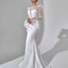 SoDigne Mermaid Satin Bride Dresses Appliques Full Sleeves Wedding Dress Long Bridal Gowns with Bow Robe De Mairee Customized 6 Sb04bb024155246aea77fc973d164ca3fe Cropped