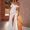 BIGDAY Pleat Off The Shoulder Mermaid Wedding Dress Flowers Boat-Neck Open Back Split Bridal Gown Vestido De Noiva Customized 4 Sbd310ab26c0b48ad84c035f67893db55j Cropped