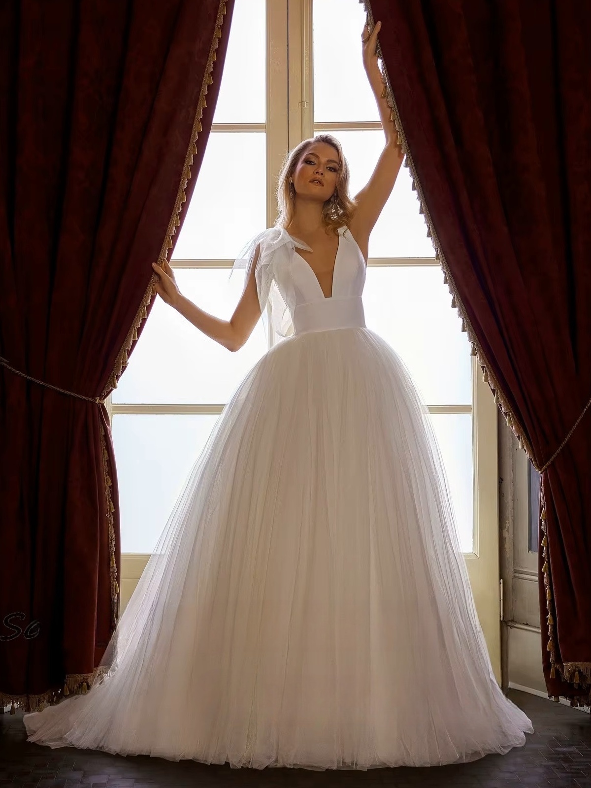 SoDigne A-line Satin/Tulle Bride Dresses Sleeveless V-neck Wedding Dress Women Bridal Gowns vestidos de novia Customized 1 SoDigne A-line Satin/Tulle Bride Dresses Sleeveless V-neck Wedding Dress Women Bridal Gowns vestidos de novia Customized