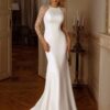 Elegant Mermaid Wedding Dress Women Long Sleeves Lace Illusion Back O-Neck Crepe Bridal Gown Train Vestidos De Noiva Customized 5 Sc8b94ae7971d40369b4049ef2f1cd605K Cropped