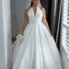 SoDigne A-line Satin Simple Wedding Dresses Sleeveless Halter Bridal Dress Long Wedding Gown Robe De Mairee Customized 5 Sd29d383a6e7f4013b51ad821c529f193N Cropped
